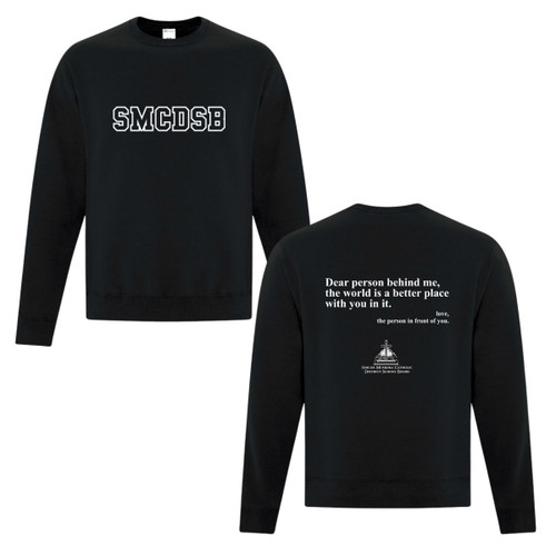 IM Adult Everyday Fleece Crewneck Sweatshirt - Black (SIM-017-BK)