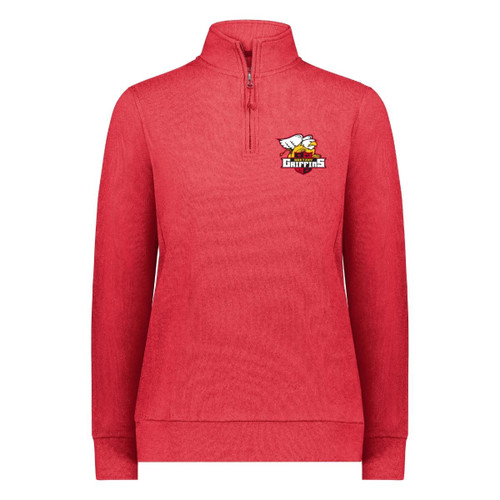 WGS Ladies Alumni ¼ zip Pullover - Scarlet (WGS-212-SC) 