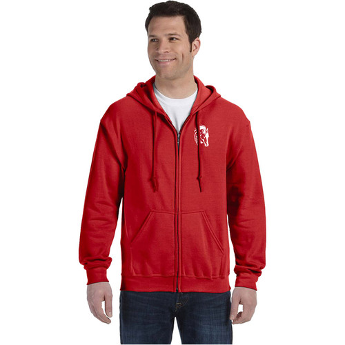 WJH Adult Heavy Blend, 50/50 Full-Zip Hoody - Red (WJH-012-RE)