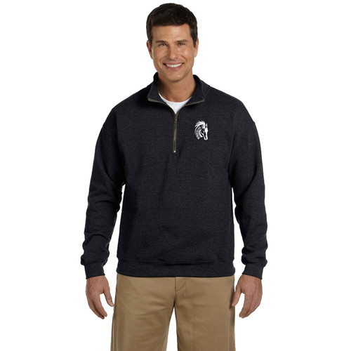 WJH Heavy Blend Vintage ¼ Zip Adult Sweatshirt - Black (WJH-013-BK)