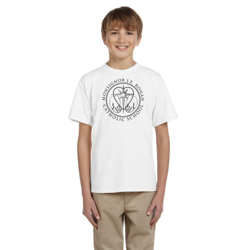 MRO Gildan Youth Ultra Cotton T-Shirt with Faith-Based Logo - White (MRO-307-WH)