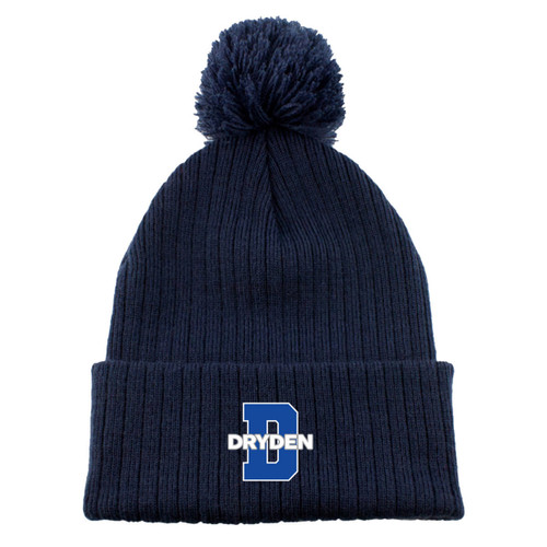 JND Men's Acrylic Toque With Pom - Navy (JND-052-NY.KP-AC1070-NAV-OS)