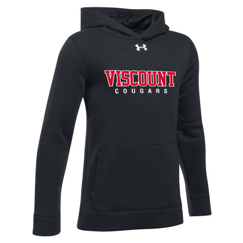 Under Armour Youth Hustle Fleece Hoodie - Black (VAP-303-BK)