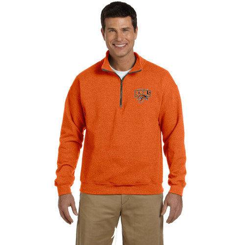 LBP Gildan Adult Heavy Blend 1/4 Zip Cadet Collar Sweatshirt - Orange (LBP-003-OR)