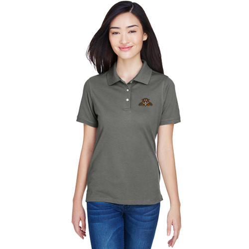 LBP Harriton Lady’s Easy Blend Poly-Cotton Blend Polo - Charcoal Grey (LBP-210-CG)