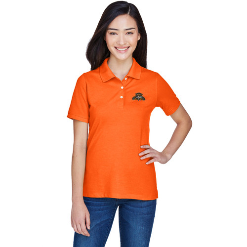 LBP Harriton Lady’s Easy Blend Poly-Cotton Blend Polo - Team Orange (LBP-210-OR)