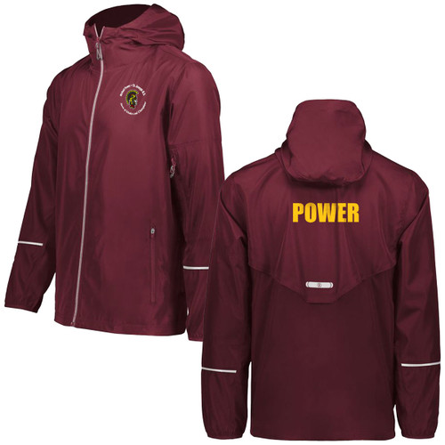 MPS Men’s Packable Full Zip Jacket - Maroon (MPS-025-BG)