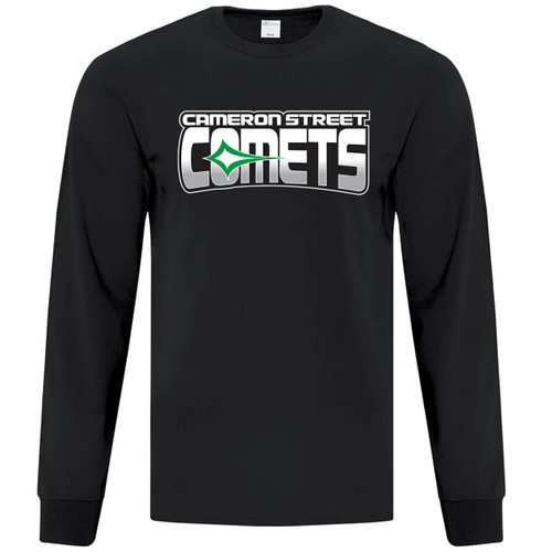 CSP Adult Everyday Cotton Long Sleeve Tee - Black (CSP-002-BK)