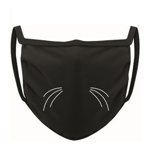 UGR Augusta SportsWear 3 Ply Mask (Youth) - Whiskers Logo - Black (UGR-056-BK.AG-6822-BLA-OS)