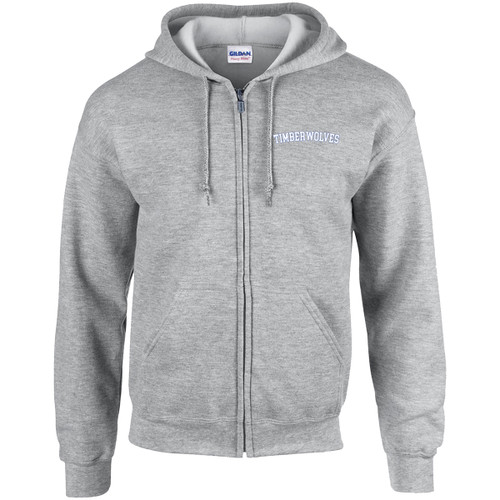 ALV Gildan Adult Heavy Blend Full-Zip Hooded Sweatshirt - Sport Grey (ALV-005-SG)