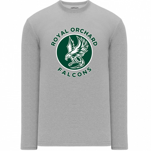 ROS Athletic Knit Men’s Apparel Long Sleeve Shirts - Heather Grey (ROS-107-HG)