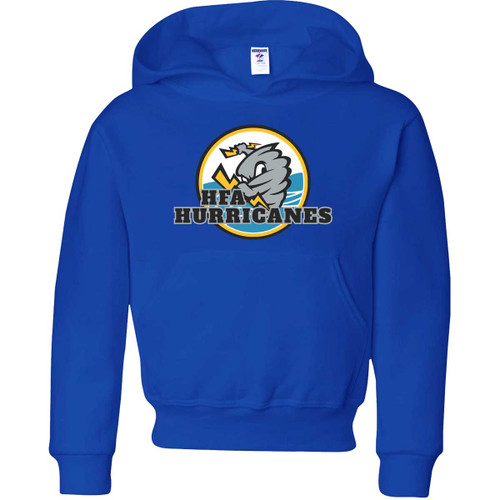 HFS Jerzees NuBlend Youth Fleece Hoodie with Faith Logo - Royal (HFS-305-RO)