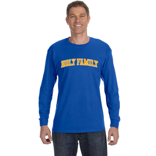 HFS Gildan Adult Heavy Cotton Long-Sleeve T-Shirt with Generic Logo - Royal (HFS-004-RO)