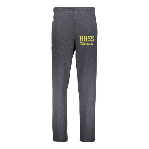 HHS Russell Men's Open Bottom Pocket Sweatpant - Black Heather (HHS-113-BH)