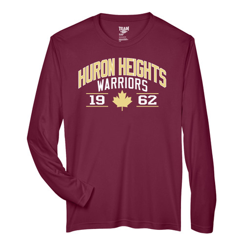 HHS Team 365 Men's Zone Performance Long-Sleeve T-Shirt - Maroon (HHS-116-MA)