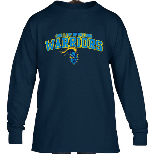 OLW Gildan Youth Heavy Cotton long sleeve T-Shirt - Navy Blue (OLW-302-NY)