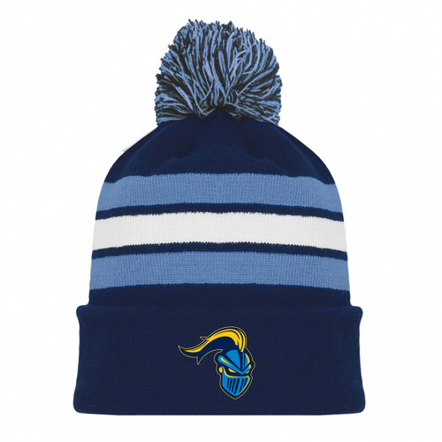 OLW Adult Team Toque with Pom - Navy/Sky/white (OLW-054-NS.AK-A1830A-761-LG)