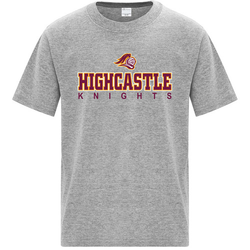 HIG Youth Cotton Short Sleeve Tee - Athletic Heather (HIG-307-AH)