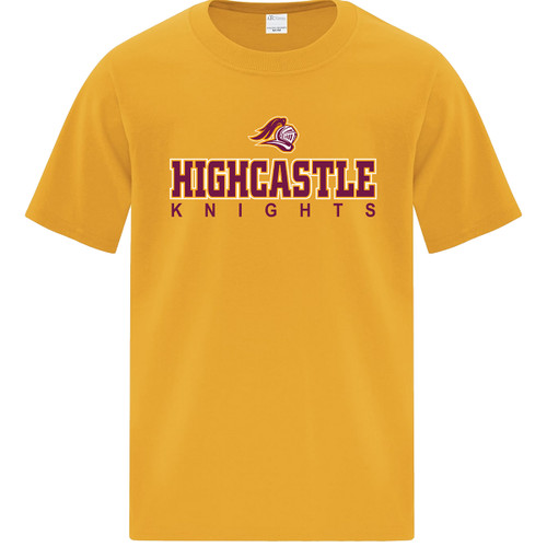 HIG Youth Cotton Short Sleeve Tee - Gold (HIG-307-GO)