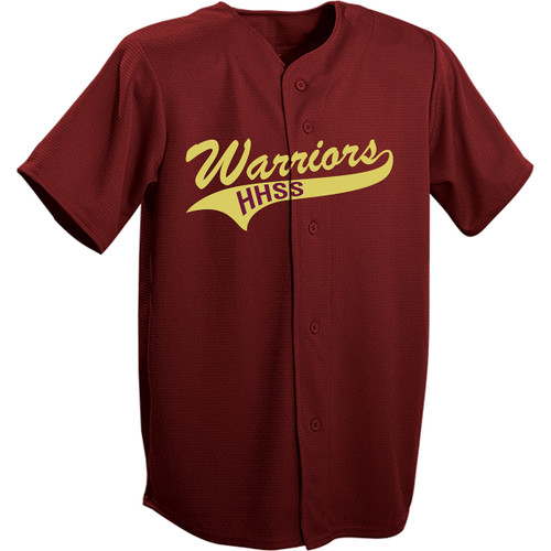 HHS Adult Triple Crown Full Button Adult Baseball Jersey - Maroon (HHS-018-MA)