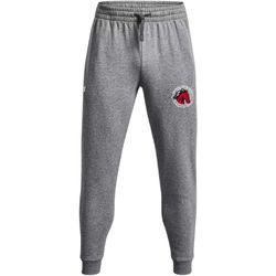 MOR Under Armour Men's Rival Fleece Joggers with Academic Logo -Pitch Grey (Staff) (MOR-127-PG)