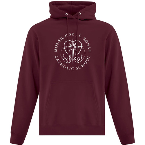 MRO Adult Game Day Fleece Hooded Sweatshirt with Faith-Based Logo - Maroon (MRO-015-MA)