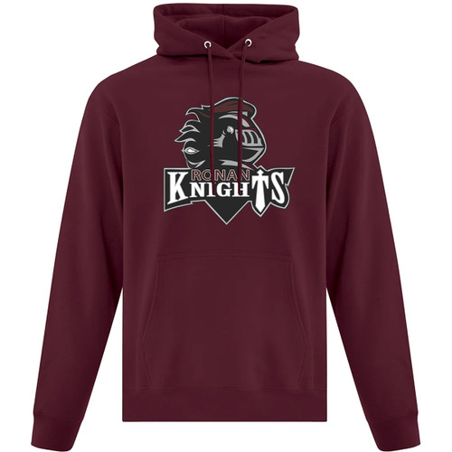 MRO Adult Game Day Fleece Hooded Sweatshirt with Athletic Logo - Maroon (MRO-016-MA)