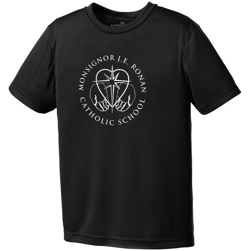 MRO Youth Pro Team Short Sleeve Tee with Faith-Based Logo - Black (MRO-319-BK)