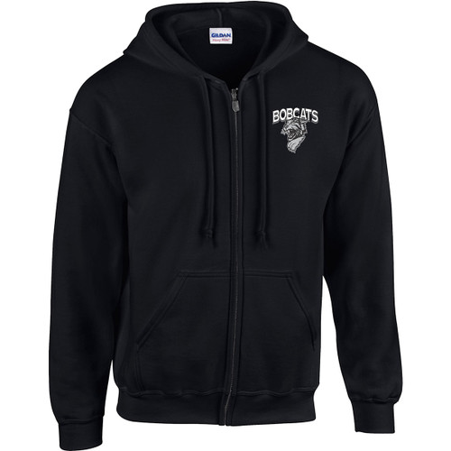 BEL Adult Heavy Blend Full Zip Hooded Sweatshirt - Black (BEL-005-BK)