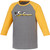 ESG Trimark Men’s Dakota Three Quater Tee - Med Heather Grey/Yellow Heather (ESG-009-HG)