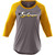 ESG Trimark Women's Dakota Three Quarter Tee - Yellow Heather/Med Hthr Grey (ESG-211-HG)