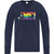 JMC Youth Everyday Long Sleeve Tee with Multi Color Logo - Navy (JMC-337-NY) 