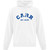 EMI Adult Everyday Fleece Hoodie with Printed Logo - White (Design 6) (EMI-016-WH)