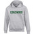 EDW Youth Heavy Blend Hooded Sweatshirt with Printed Logo - Sport Grey (EDW-308-SG)