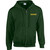 EDW Adult Heavy Blend Full Zip Hooded Sweatshirt with Printed Logo - Forest Green (EDW-009-FO)