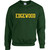 EDW Adult Heavy Blend Fleece Crewneck Sweatshirt with Embroidered Logo - Forest Green (EDW-015-FO) 