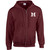 YKM Adult Heavy Blend Full Zip Hooded Sweatshirt - Maroon (YKM-001-MA)