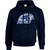 KIN Adult Heavy Blend Hooded Sweatshirt - Navy (Design 1) (KIN-001-NY)
