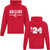 COH Adult Everyday Fleece Grad Hooded Sweatshirt - Red (COH-011-RE)