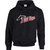 MOR Adult Heavy Blend Hooded Sweatshirt with Mustangs Distressed Logo - Black (MOR-007-BK)