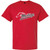 MOR Adult Ultra Cotton T-Shirt with Mustangs Distressed Logo - Red (MOR-008-RE)