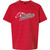 MOR Youth Ultra Cotton T-Shirt with Mustangs Distressed Logo - Red (MOR-308-RE)