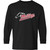 MOR Youth Heavy Cotton Long Sleeve T-Shirt with Mustangs Distressed Logo - Black (MOR-309-BK)