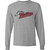 MOR Adult Heavy Cotton Long Sleeve T-Shirt with Mustangs Distressed Logo - Sport Grey (MOR-009-SG)