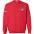 EVN Unisex Heavy Blend Crewneck Staff Sweatshirt - Red (Design 1) (EVN-010-RE)