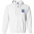 LES Adult Heavy Blend Full-Zip Hooded Sweatshirt - White (LES-018-WH)