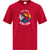 ECS Youth Everyday Cotton Tee with Multi Colour Logo - Red (ECS-310-RE)