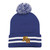 ABJ ATC Adult Striped Cuff Pom Pom Toque - Royal (ABJ-051-RO.SN-C1202-ROWH-OS)