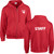 JOV Gildan Adult Heavy Blend Full-Zip Hood - Red (Staff) (JOV-003-RE)