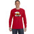 WGS Men's Heavy Cotton Long Sleeve T-Shirt - Red (WGS-103-RE)